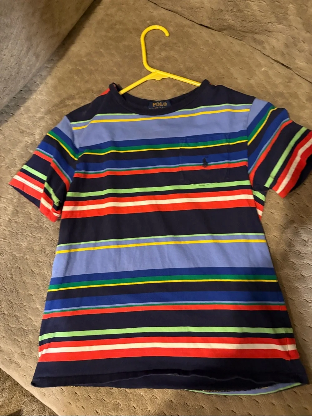 Polo by Ralph Lauren Navy and Royal Blue Striped Tee